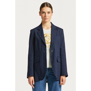 SAKO GANT REG STRETCH LINEN BLAZER modrá 40