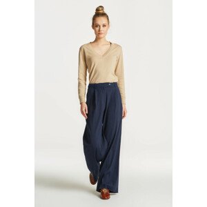 NOHAVICE GANT WIDE STRETCH LINEN PANT modrá 36