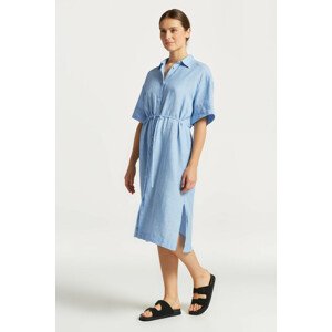 ŠATY GANT RELAXED SS LINEN SHIRT DRESS modrá 36