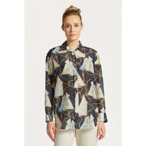 KOŠEĽA GANT REL SAILING PRINT COT SILK SHIRT modrá 44