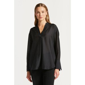 KOŠEĽA GANT RELAXED STAND COLLAR BLOUSE čierna 38