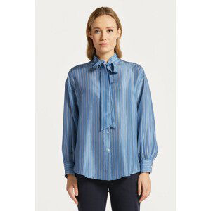 KOŠEĽA GANT SILK STRIPE BOW BLOUSE modrá 32