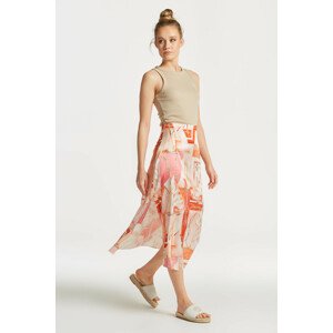 SUKŇA GANT SAILING PRINT SILK MAXI SKIRT oranžová 36