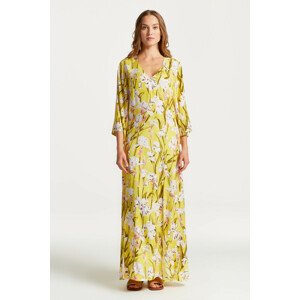 ŠATY GANT IRIS PRINT V-NECK MAXI DRESS žltá 34