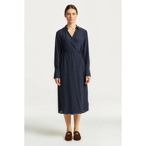 ŠATY GANT REG WRAP DRESS modrá 36