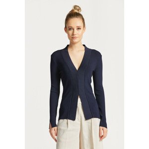 SVETER GANT RIB V-NECK LS TOP modrá S