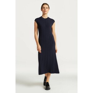 ŠATY GANT RIB KNIT SLEEVELESS C-NECK DRESS modrá S