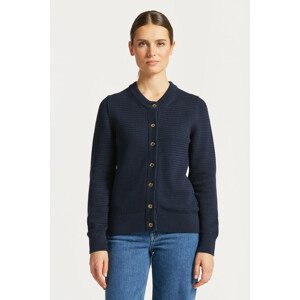 SVETER GANT COTTON TEXTURE C-NECK CARDIGAN modrá XS