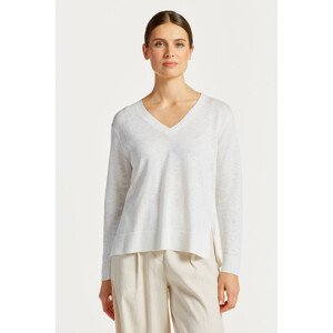 SVETER GANT LINEN-BLEND V-NECK biela L