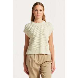 VESTA GANT COTTON TEXTURE C-NECK VEST biela M