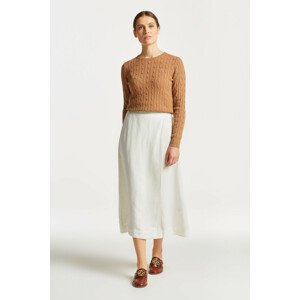 SUKŇA GANT LINEN VISCOSE MIDI SKIRT biela S