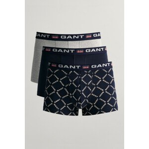 SPODNÁ BIELIZEŇ GANT GANT PRINT TRUNK 3-PACK modrá XL