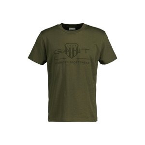 TRIČKO GANT REG TONAL SHIELD SS T-SHIRT zelená XXL