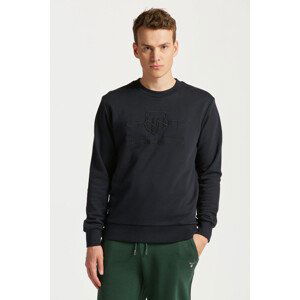 MIKINA GANT REG TONAL SHIELD C-NECK SWEAT čierna M