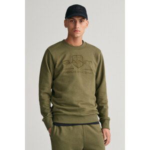 MIKINA GANT REG TONAL SHIELD C-NECK SWEAT zelená S