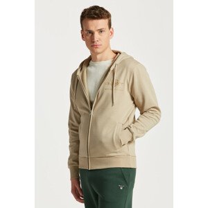 MIKINA GANT REG TONAL SHIELD FULL ZIP HOODIE hnedá L