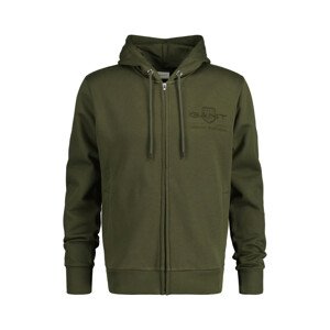 MIKINA GANT REG TONAL SHIELD FULL ZIP HOODIE zelená L