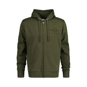 MIKINA GANT REG TONAL SHIELD FULL ZIP HOODIE zelená XXL