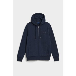 MIKINA GANT REG TONAL SHIELD FULL ZIP HOODIE modrá S