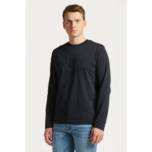 TRIČKO GANT REG TONAL SHIELD LS T-SHIRT čierna XS