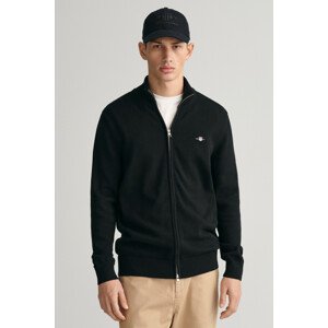 SVETER GANT CASUAL COTTON ZIP CARDIGAN čierna S