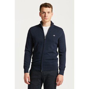 SVETER GANT CASUAL COTTON ZIP CARDIGAN modrá 4XL