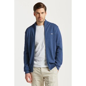 SVETER GANT CASUAL COTTON ZIP CARDIGAN modrá S