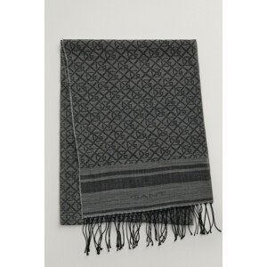 ŠÁL GANT WOOL GRAPHIC SCARF čierna None