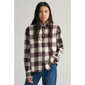 KOŠEĽA GANT CHECKED RELAXED LS SHIRT biela 122/128