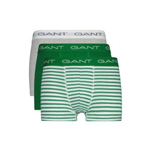 SPODNÁ BIELIZEŇ GANT STRIPE TRUNK 3-PACK zelená S