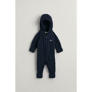 SVETER GANT COTTON CABLE SHIELD ONE PIECE modrá 56