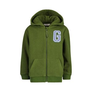 MIKINA GANT FLEECE FULL ZIP HOODIE zelená 110/116