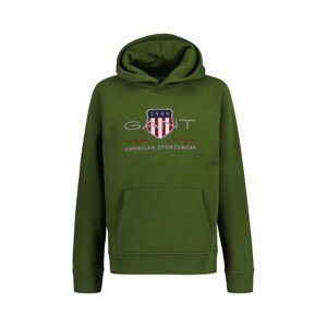 MIKINA GANT ARCHIVE SHIELD HOODIE zelená 170