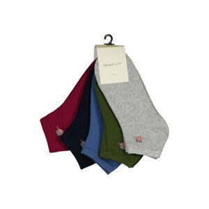 PONOŽKY GANT SHIELD SNEAKER SOCKS 5-PACK šedá 34/36