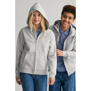 MIKINA GANT SHIELD FULL ZIP HOODIE šedá 176