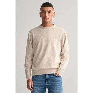 SVETER GANT CLASSIC COTTON C-NECK hnedá S