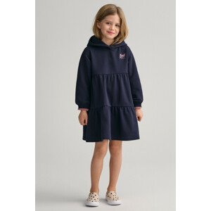 MIKINOVÉ ŠATY GANT TIERED HOODIE DRESS modrá 98/104