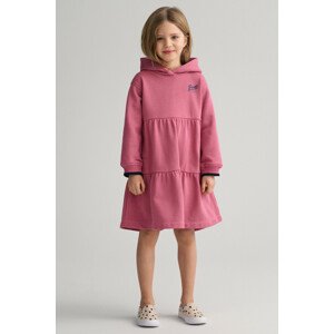 MIKINOVÉ ŠATY GANT TIERED HOODIE DRESS ružová 98/104