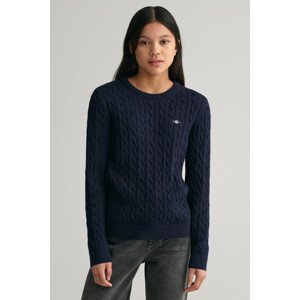 SVETER GANT SHIELD COTTON CABLE C-NECK modrá 122/128