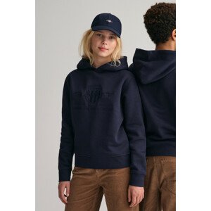 MIKINA GANT TONAL SHIELD HOODIE modrá 122/128