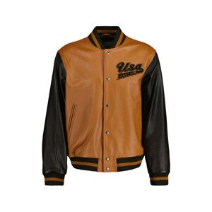 BUNDA GANT LEATHER VARSITY JACKET hnedá S