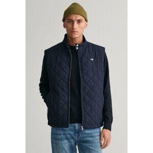 VESTA GANT QUILTED WINDCHEATER VEST modrá S