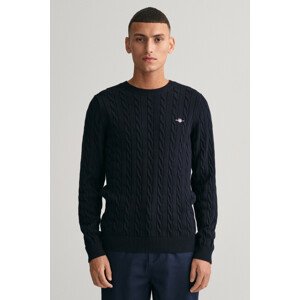 SVETER GANT COTTON CABLE C-NECK modrá S