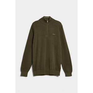 SVETER GANT COTTON PIQUE HALFZIP zelená L