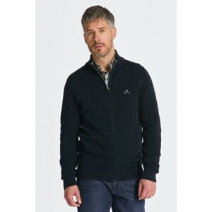 SVETER GANT COTTON PIQUE ZIP CARDIGAN modrá 4XL