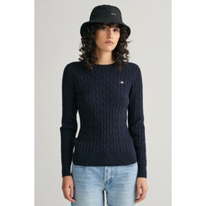 SVETER GANT STRETCH COTTON CABLE C-NECK modrá XS