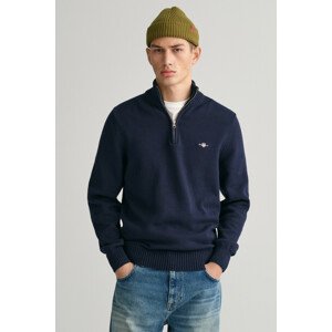 SVETER GANT CASUAL COTTON HALFZIP modrá M