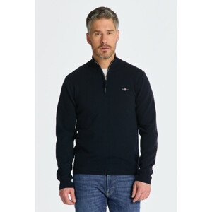 SVETER GANT SUPERFINE LAMBSWOOL HALF ZIP modrá M