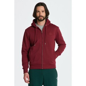 MIKINA GANT REG TONAL SHIELD FULL ZIP HOODIE červená M