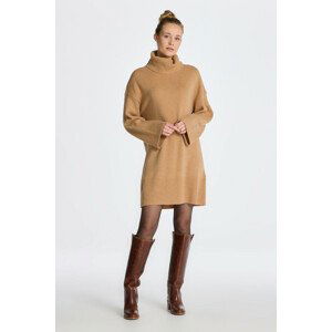 ŠATY GANT LOUNGE ROLLNECK DRESS hnedá S